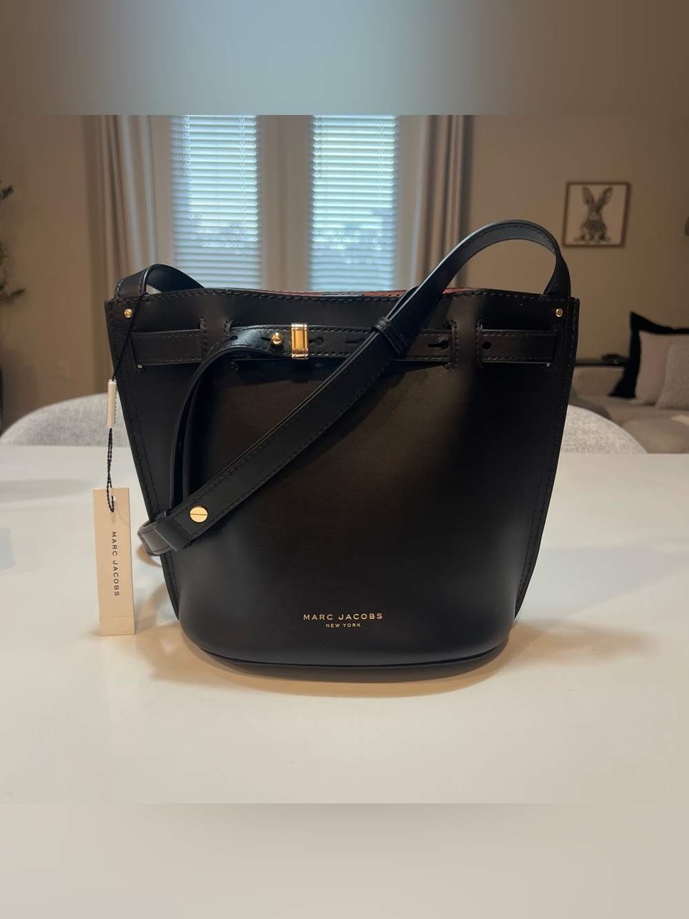 Marc Jacobs Leather Bucket Bag Black